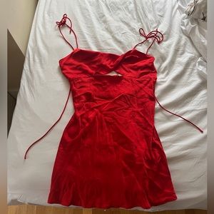 New with tags Hello Molly size XL red satin dress